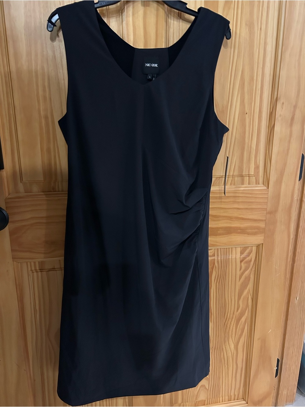 NIC+ZOE black stretch sleeveless neck dress